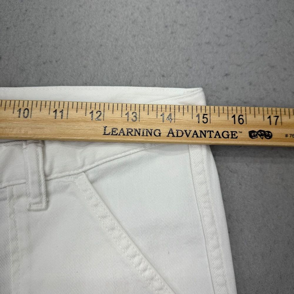 ba&sh Sally Jeans Women's 25 White Blanc Straight Leg Mid-Rise Slim Fit Bash‎ - Picture 3 of 13